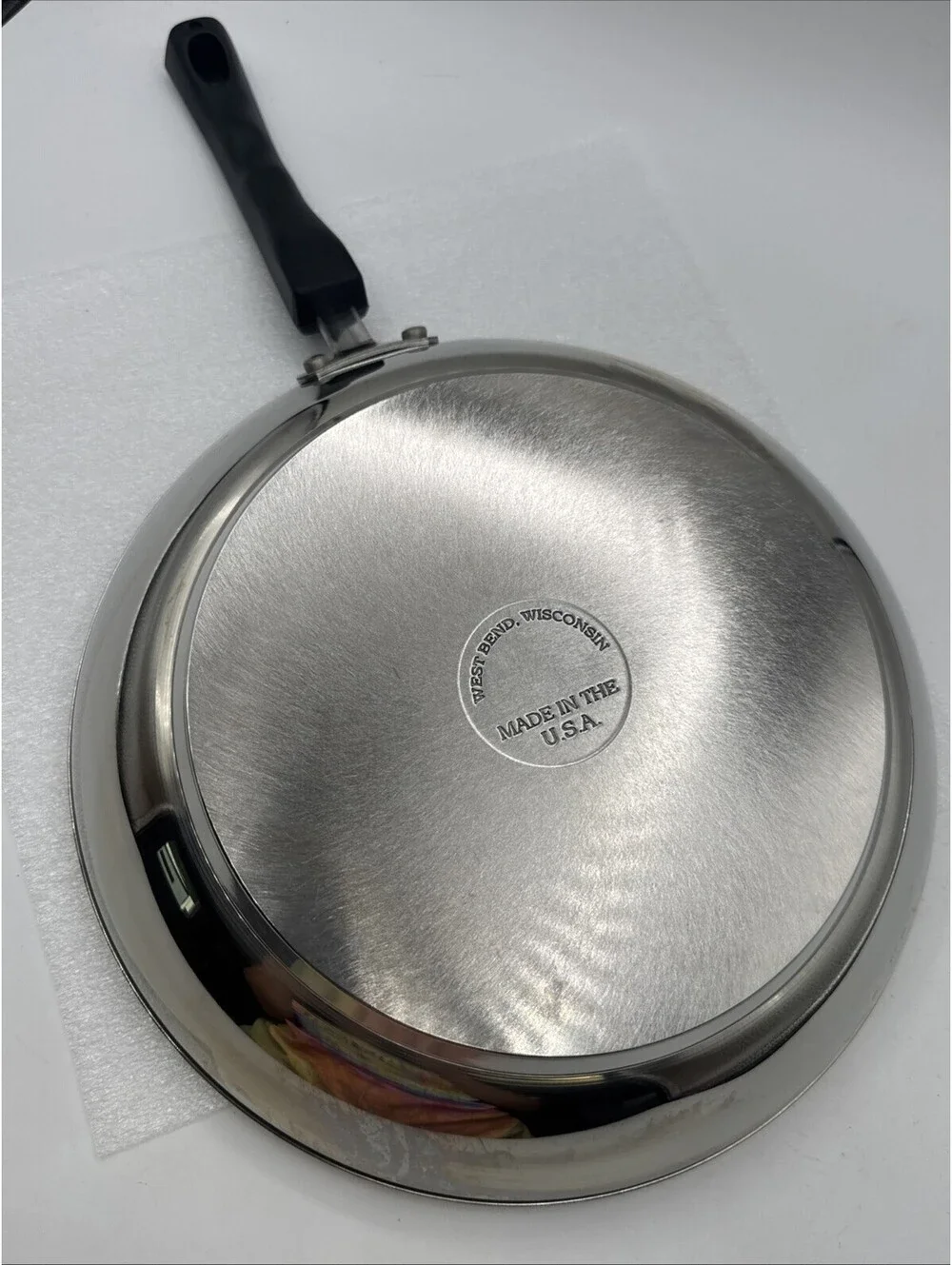 Vintage West Bend Kitchen Craft Stainless 11” Sauté Frying Pan Skillet Unused